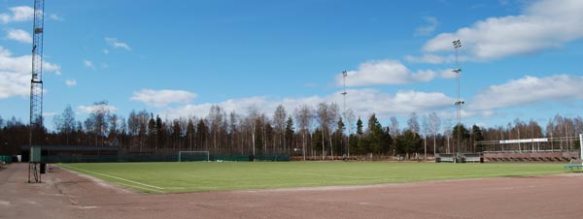 Konstgräsplanen på Moras idrottsplats Prästholmen